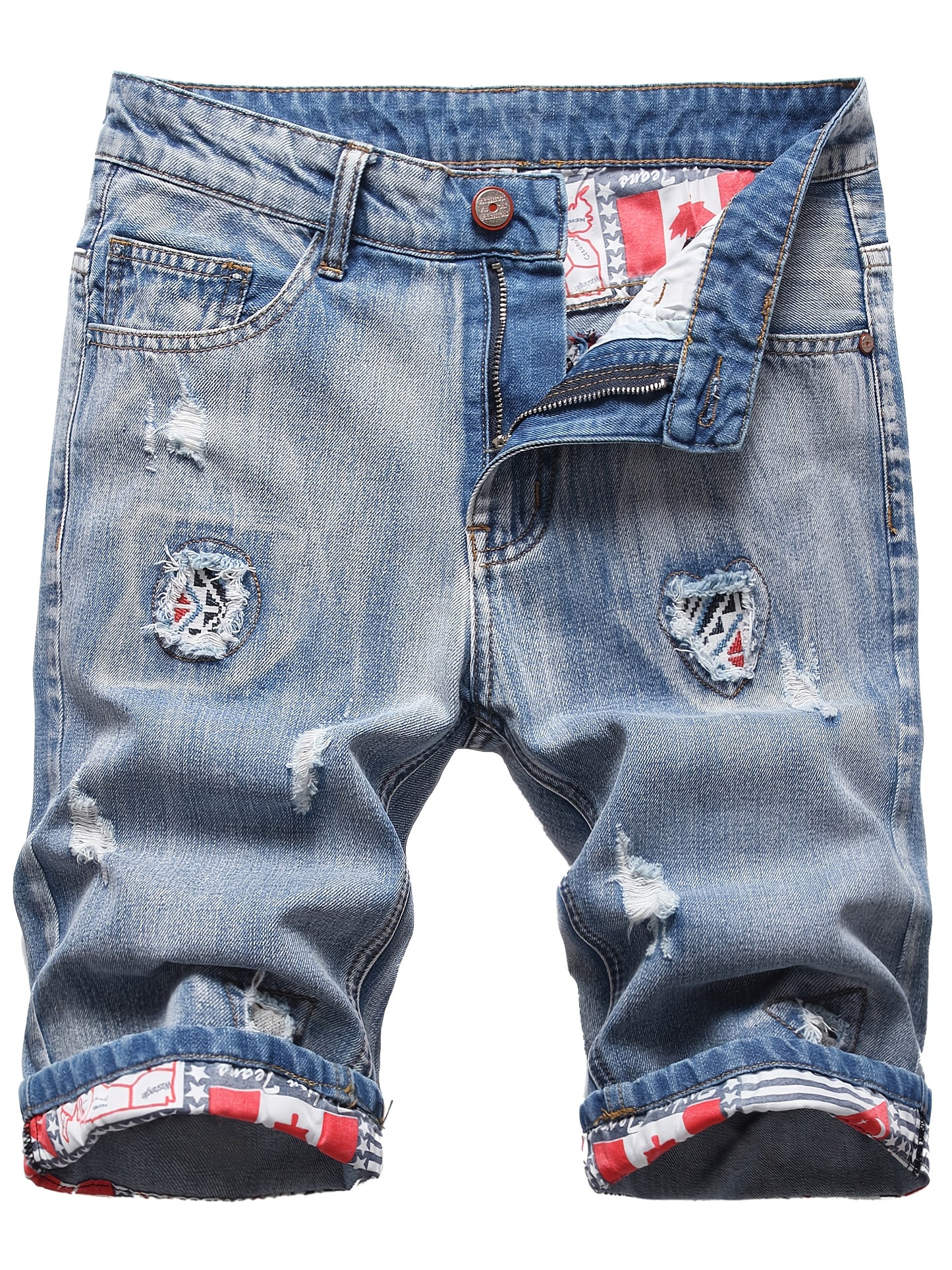 KEEVOOM Men's Trendy Denim Shorts for Summer Sports and Casual Outfits