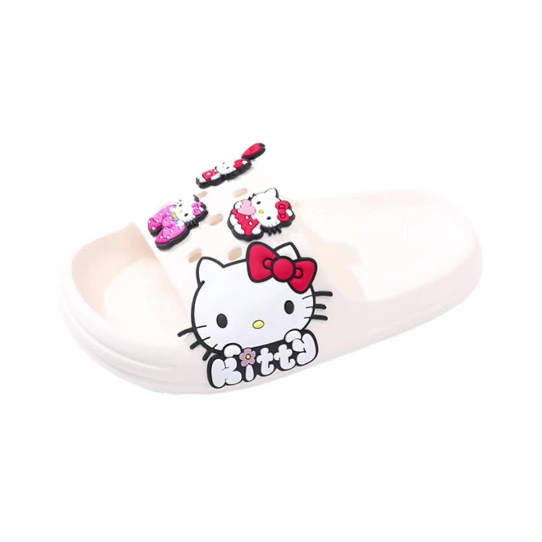 Hello Kitty Quick-Dry Slide Sandals for Fun Beach Days