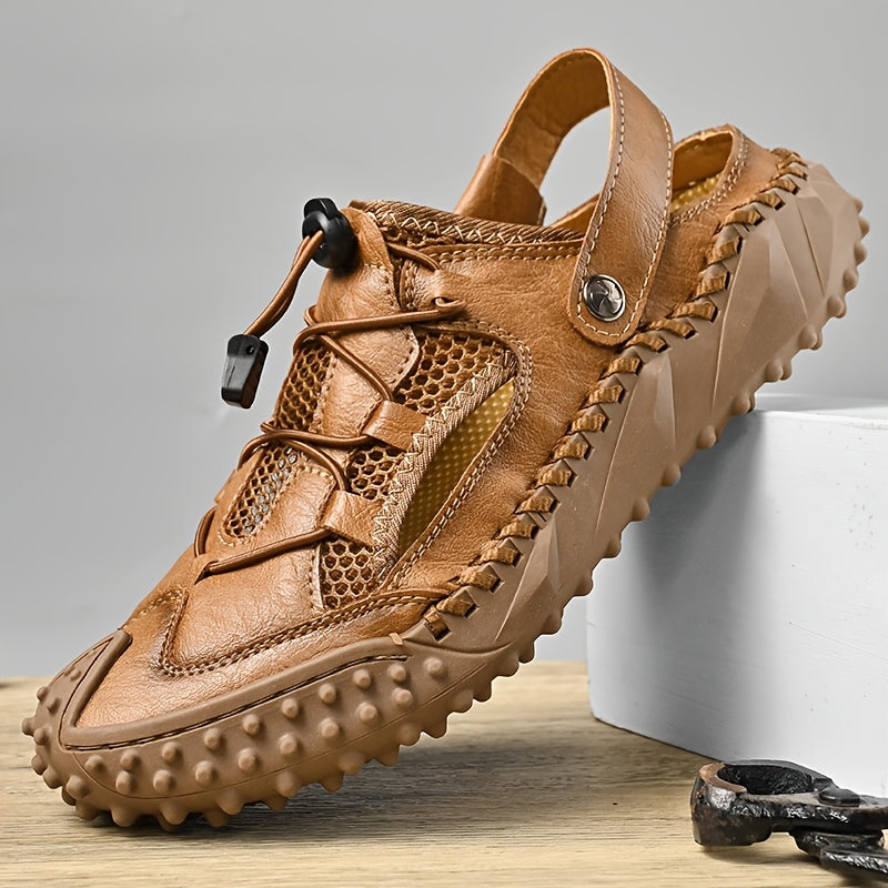 Men's Adjustable Slip-On Sandals for Outdoor and Casual Wear