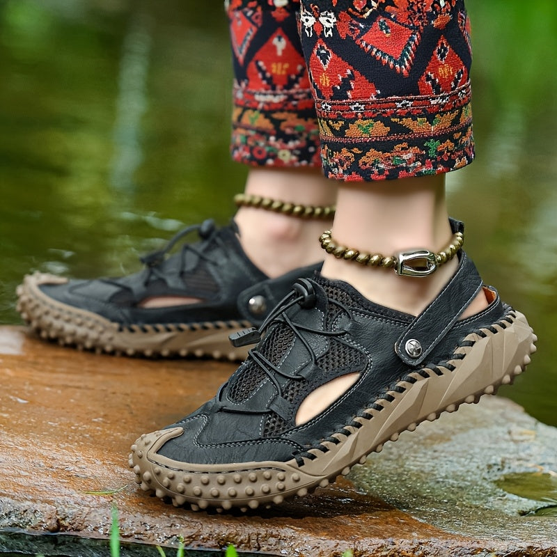 Ladies Handmade Breathable Mesh Sandals for Comfortable Casual Wear