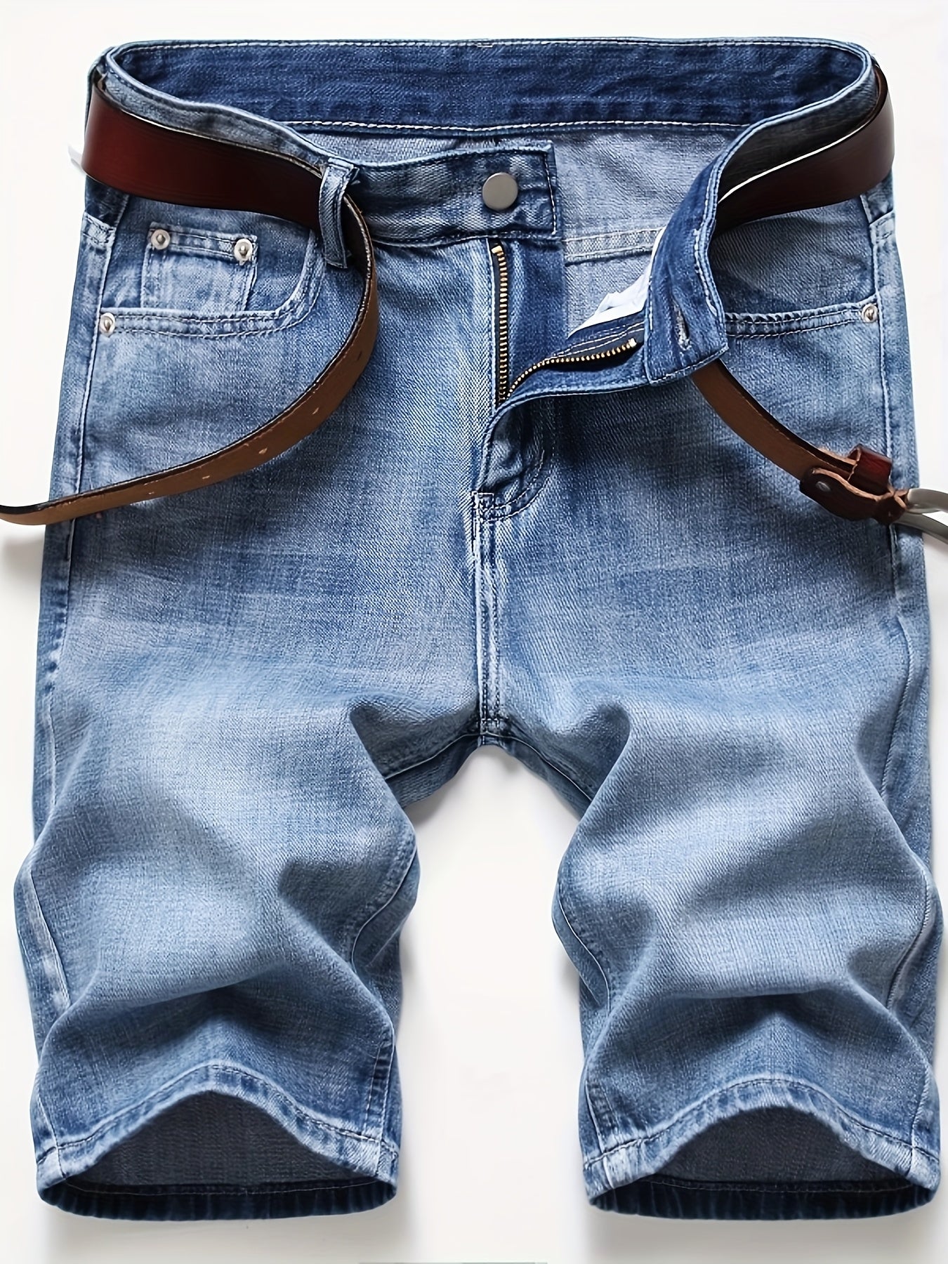 KEEVOOM Men's Trendy Denim Shorts for Summer Sports and Casual Outfits