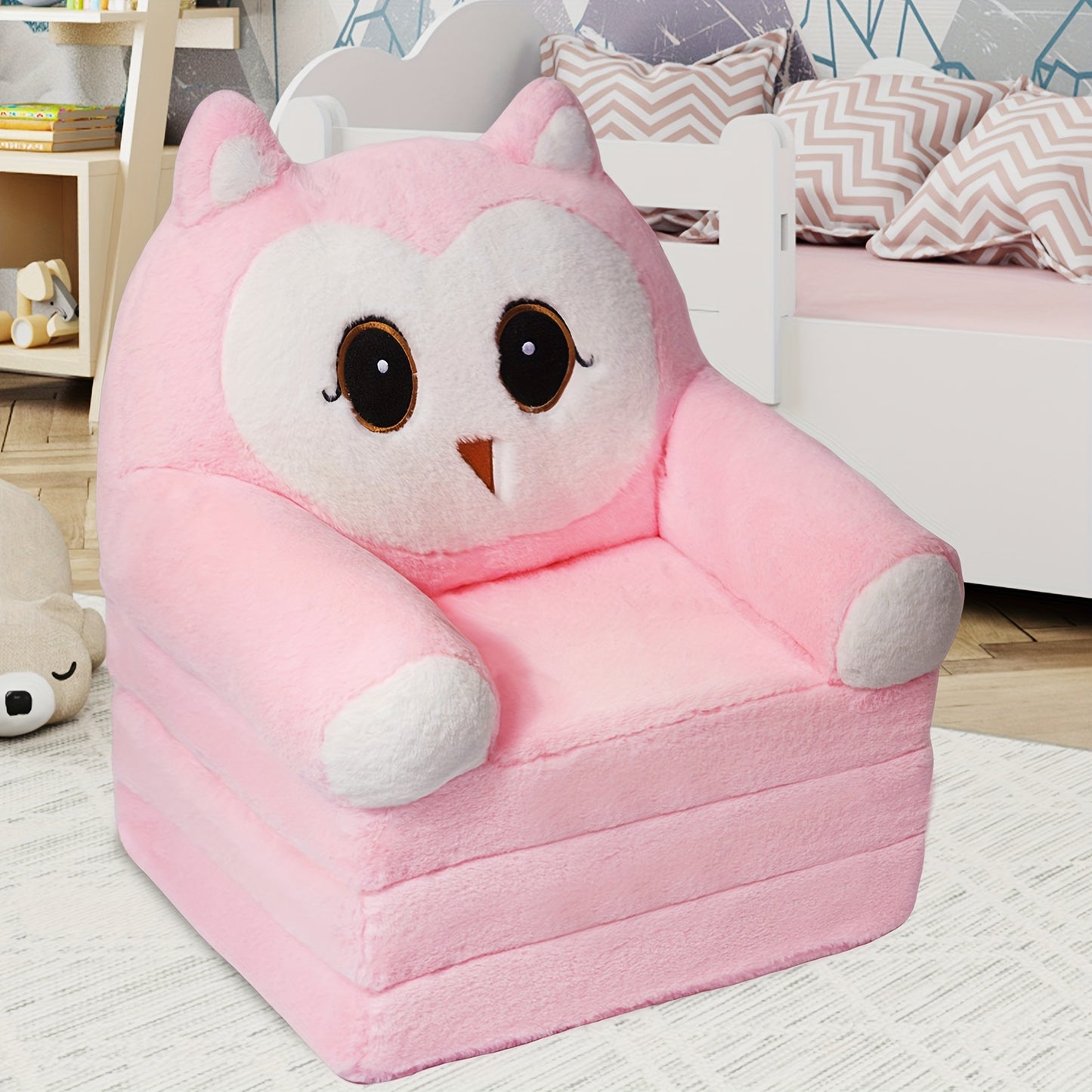 Kids 2-in-1 Folding Sofa Chair for Comfortable Playtime Relaxation