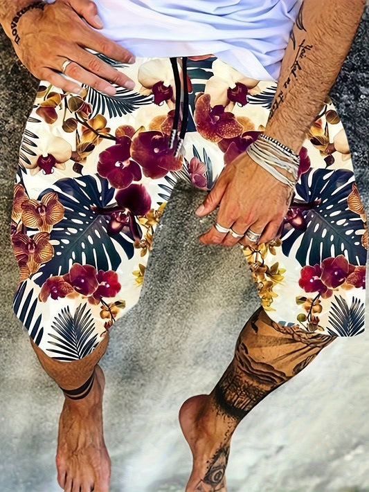 Men's Digital Printed Casual Beach Shorts for Stylish Holidays