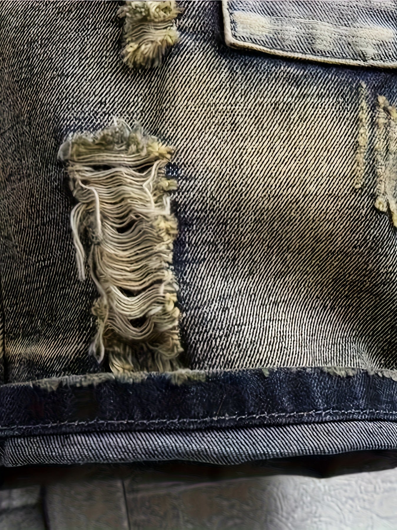 Men's Ripped Denim Shorts for Summer Outdoor Adventures