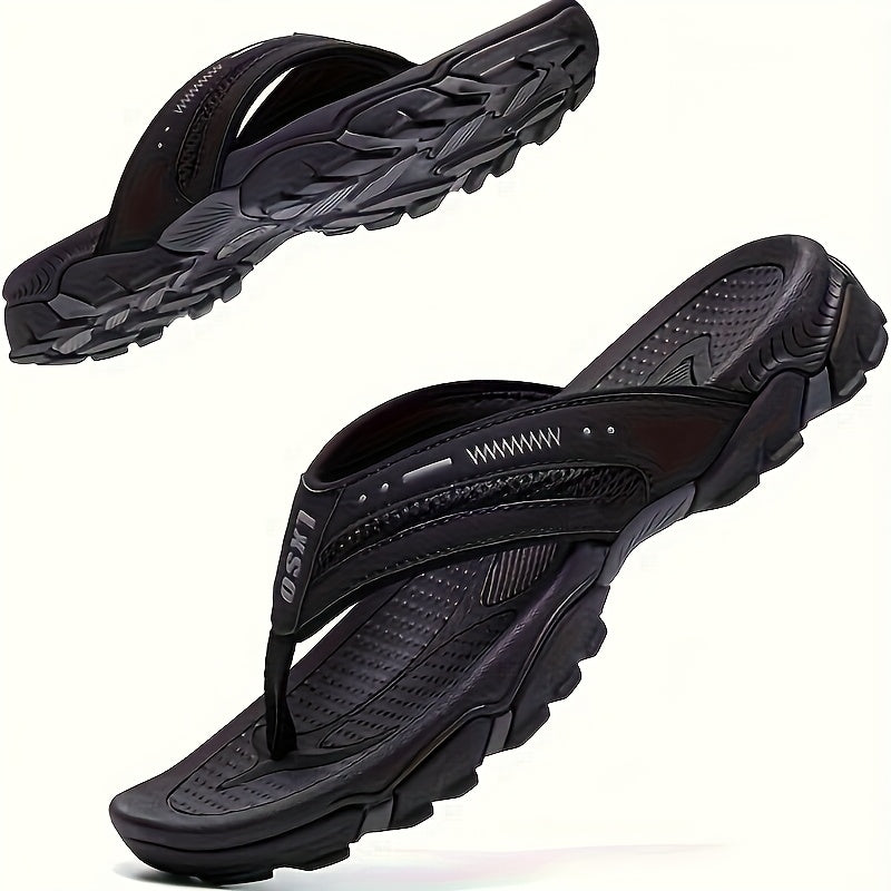 Mens Breathable Flip Flops For Indoor Outdoor Textured Sole