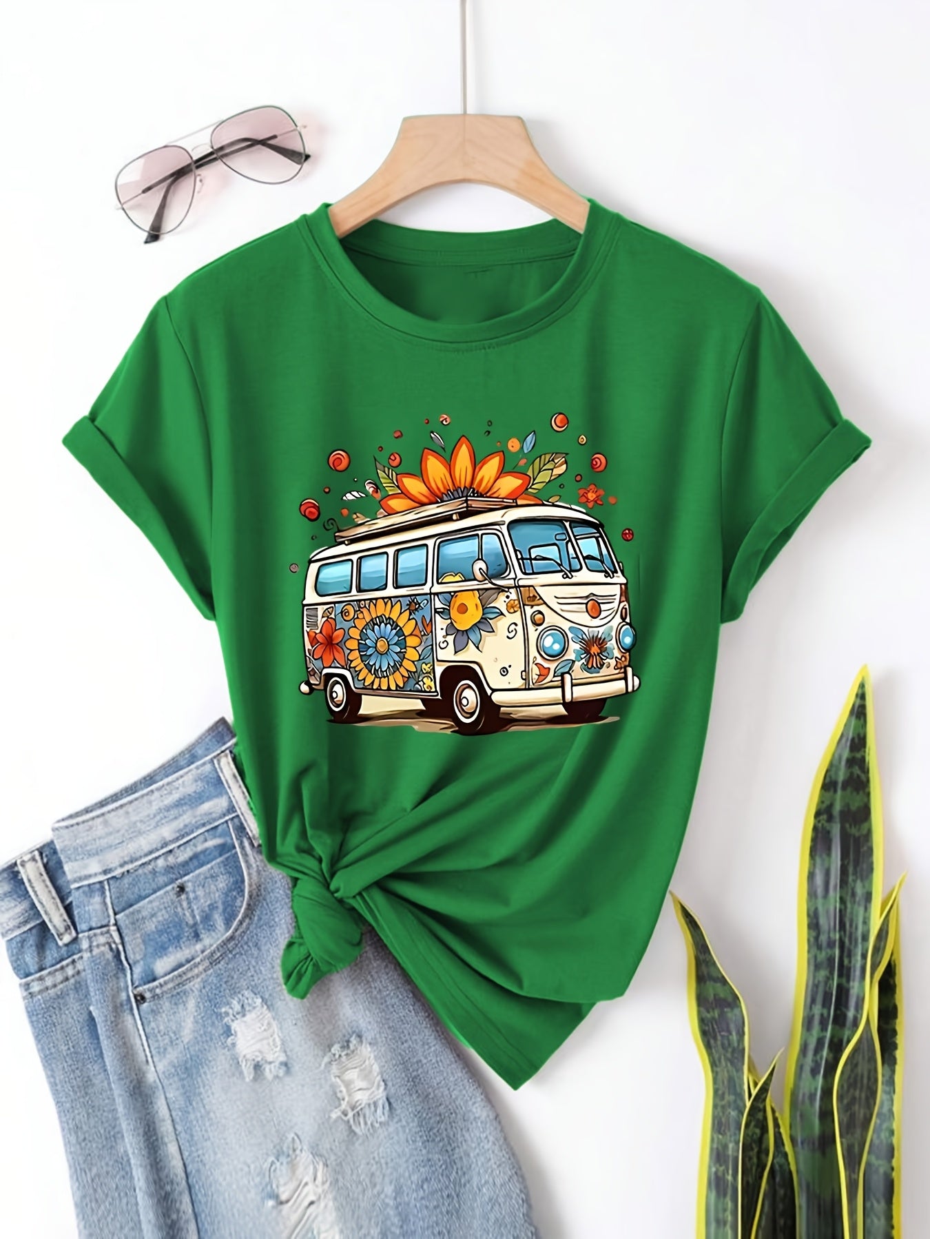 Creative Letter Print Casual T-Shirts for Women