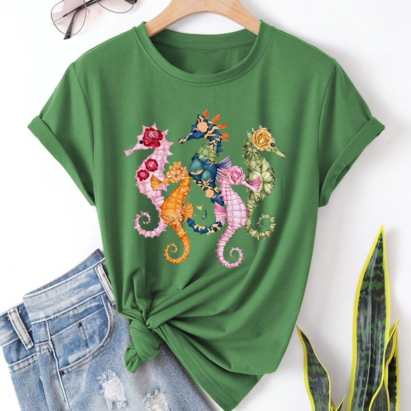 Retro Punk Dark Wind Pattern Casual T-Shirt for Women