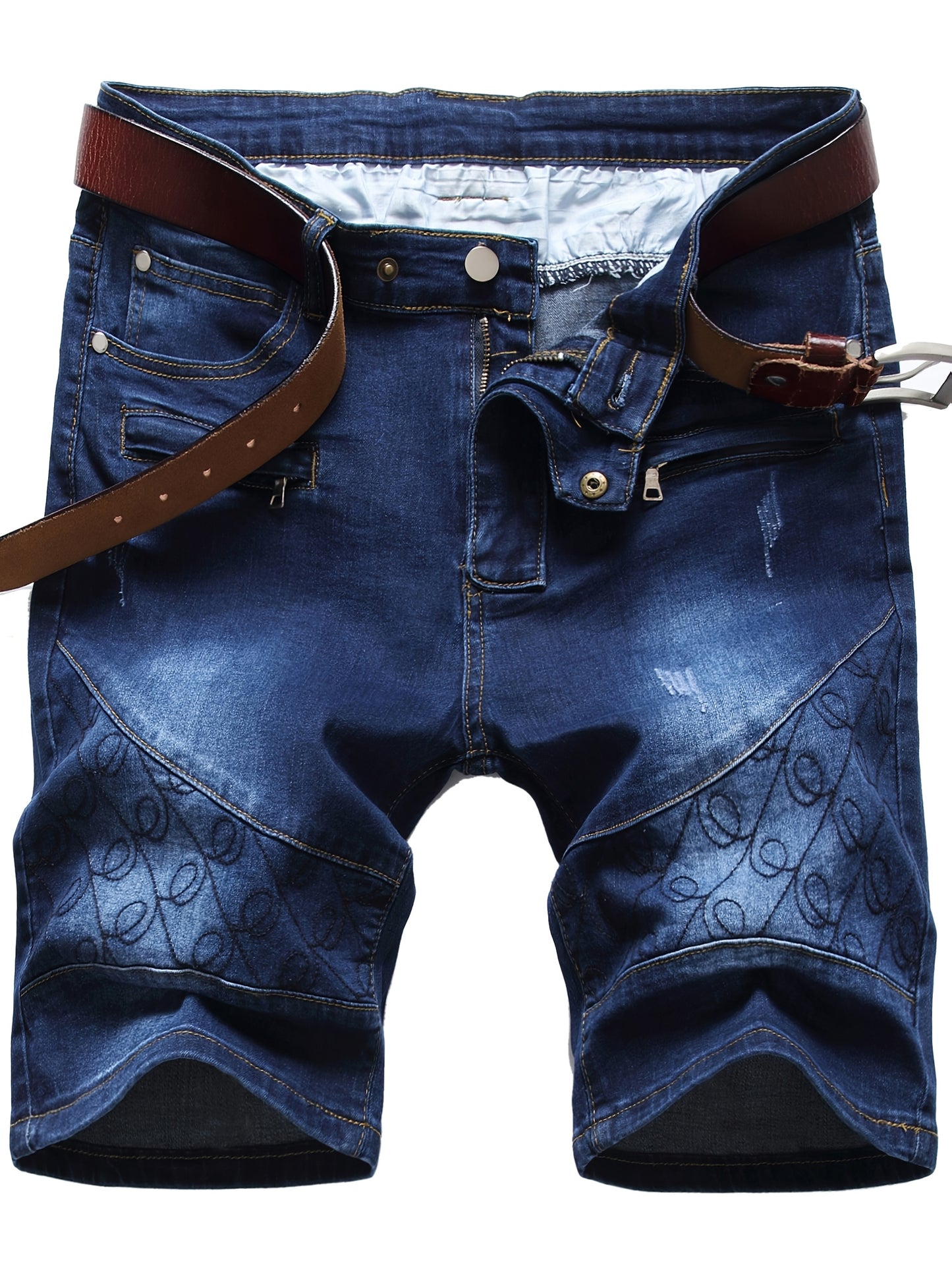 KEEVOOM Men's Trendy Denim Shorts for Summer Sports and Casual Outfits