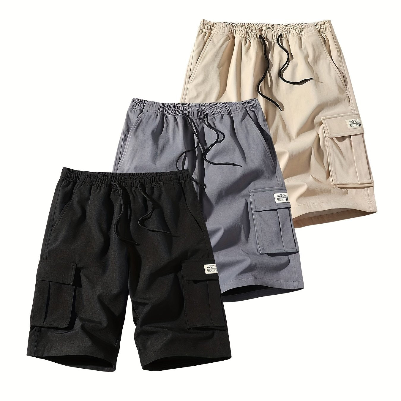 Men's Cargo Shorts 3-Pack Bundle for Versatile Outdoor Activities