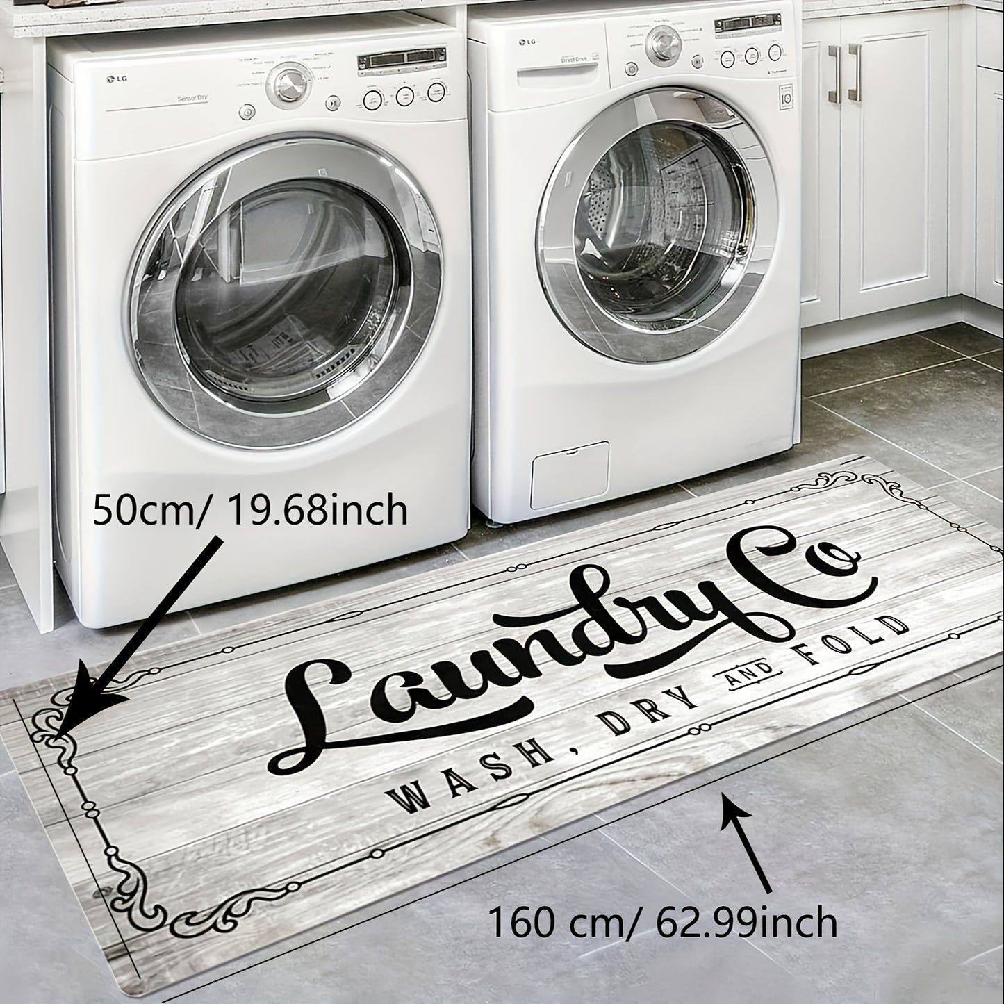 Non Slip Laundry Room Runner Rug for Home and Kitchen