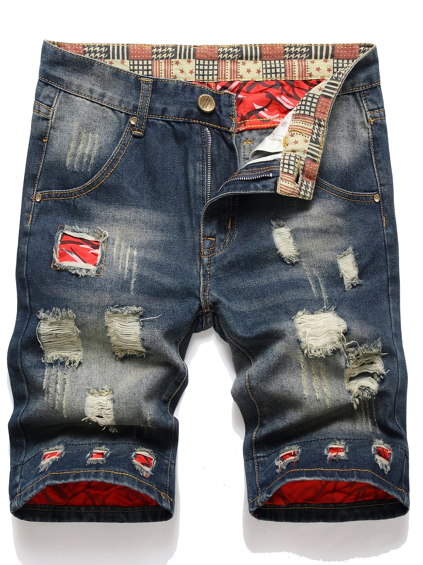 KEEVOOM Men's Trendy Denim Shorts for Summer Sports and Casual Outfits