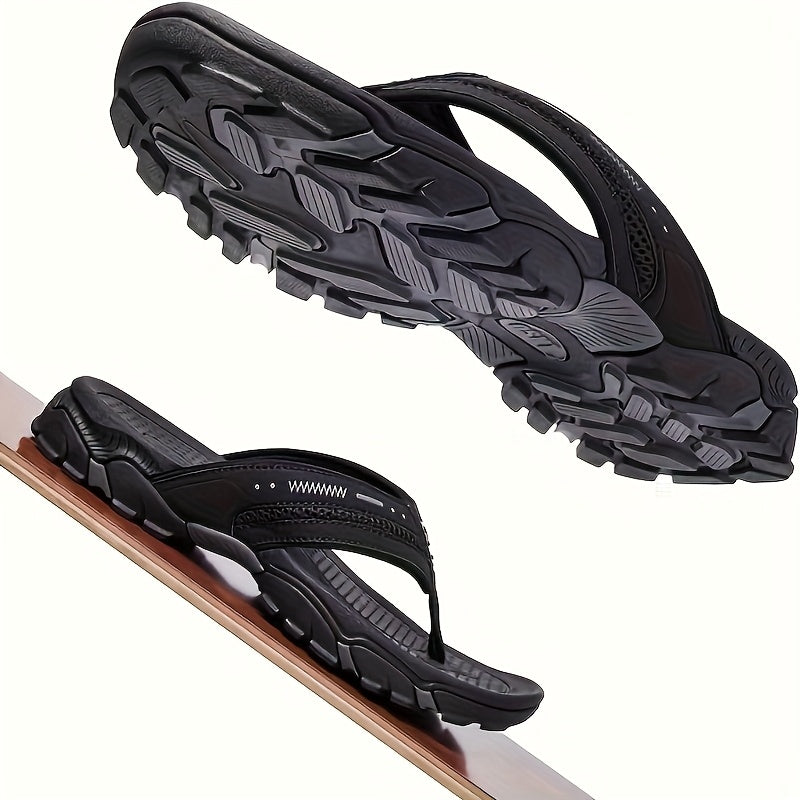 Mens Breathable Flip Flops For Indoor Outdoor Textured Sole