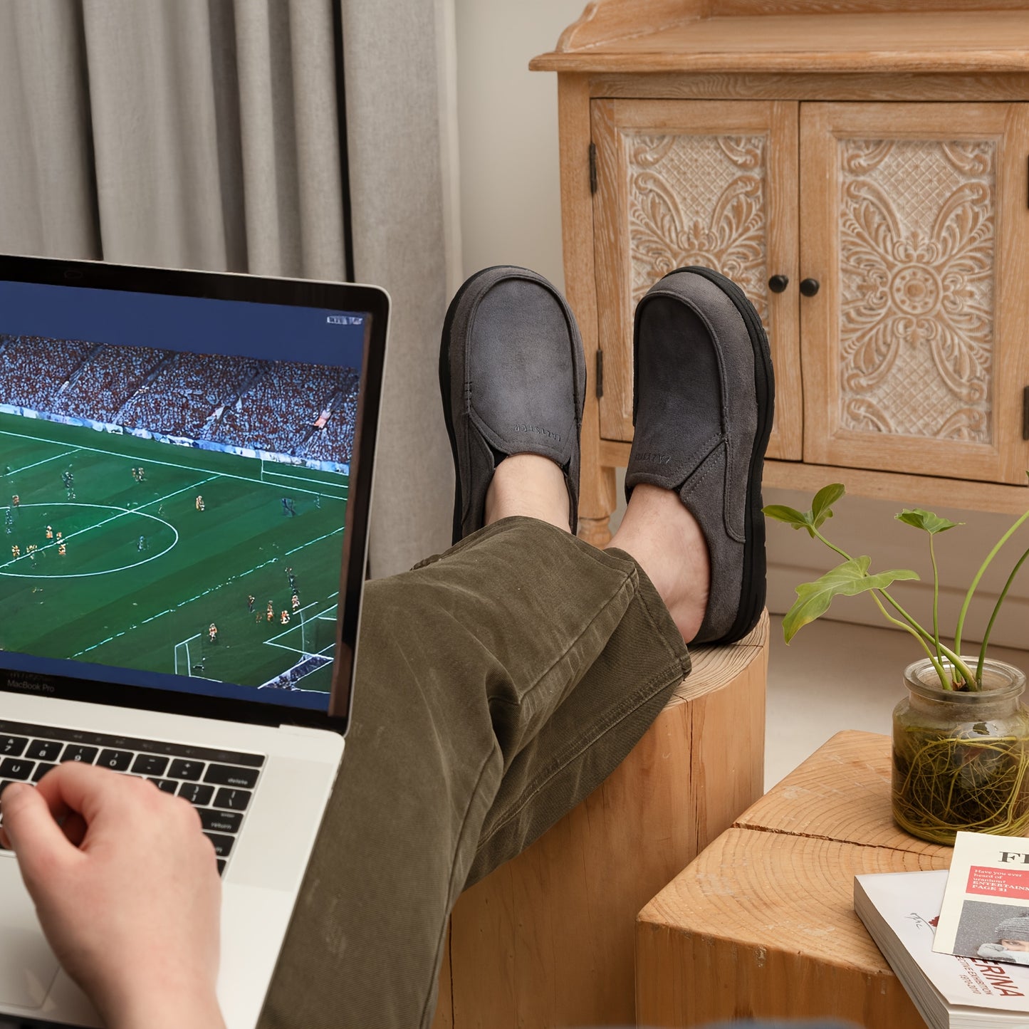 LazyStep Men's McCoy Cushioned Clog Slipper for Comfort